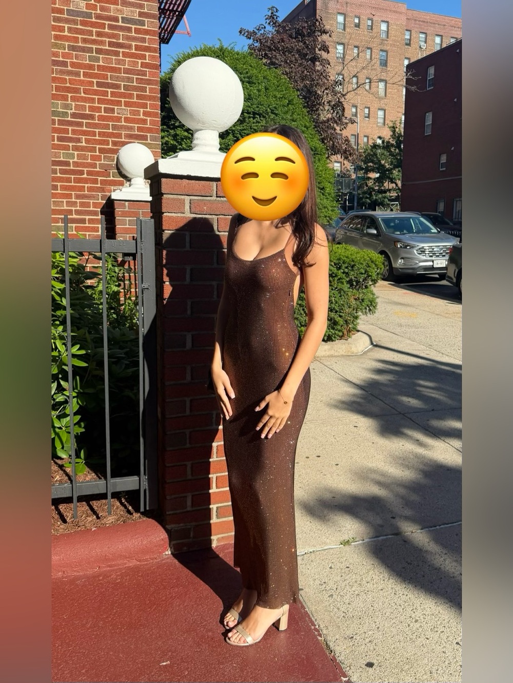 Meshki Jasmyn
Hot Fix Maxi Dress With Mesh Back Chocolate Xxs - Picture 2 of 5
